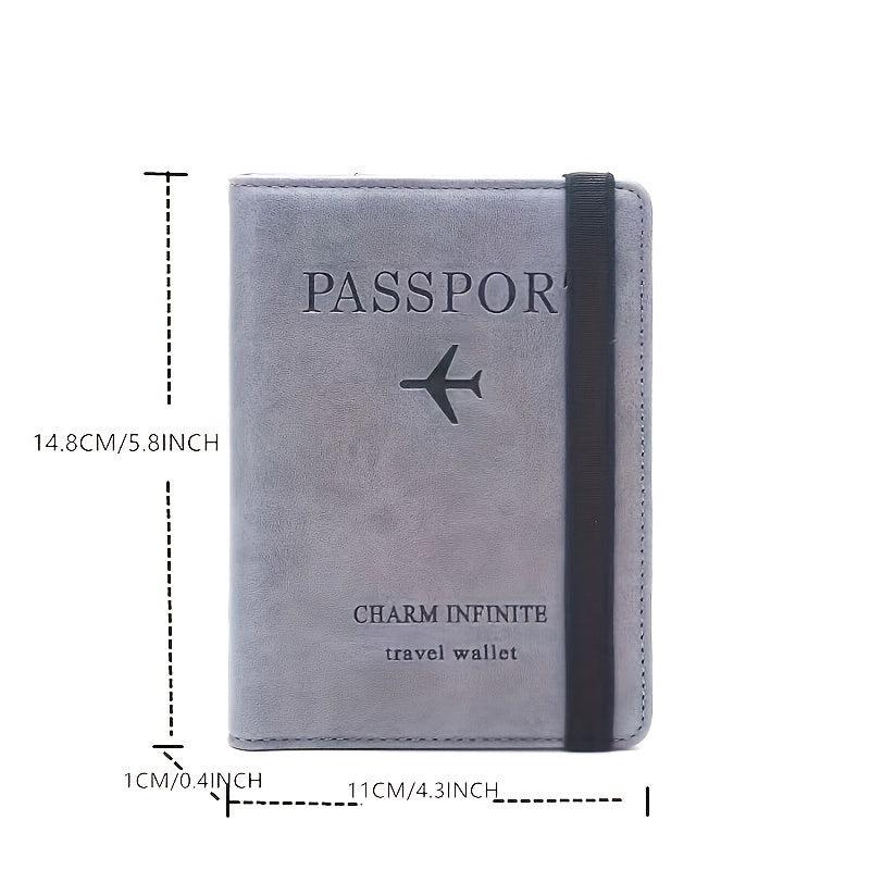 RFID Blocking PU Leather Passport Holder Card Holder