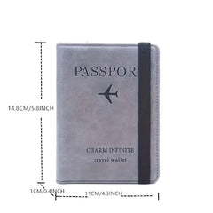 RFID Blocking PU Leather Passport Holder Card Holder