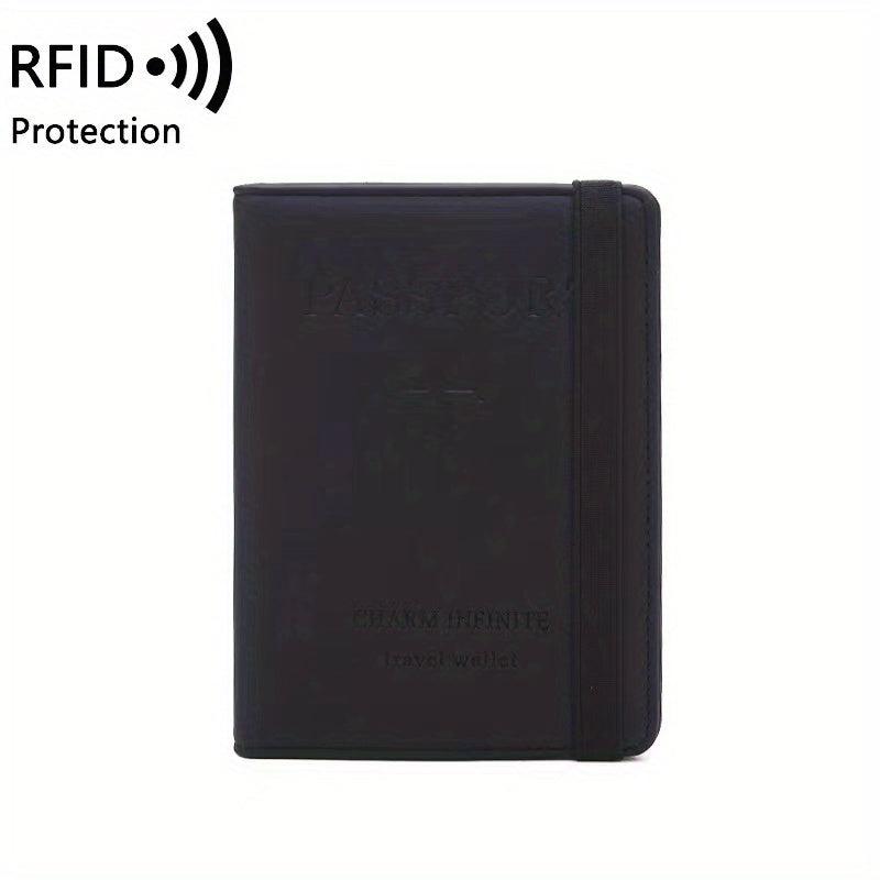 RFID Blocking PU Leather Passport Holder Card Holder