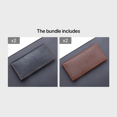 Engraved PU Leather Long Clutch Wallet Coin Hand Purse