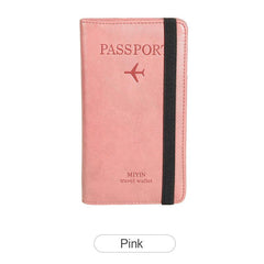 RFID Passport Cover Travel Card Holder Wallet PU Leather