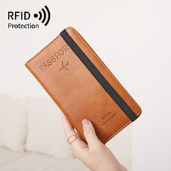 RFID Passport Cover Travel Card Holder Wallet PU Leather