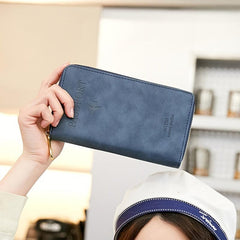 Travel Phone Wallet RFID Anti Theft Brush PU Leather Multifunctional