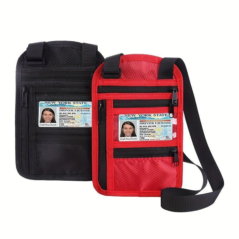 Portable Travel Ticket & Coin Purse Holder Crossbody Bag