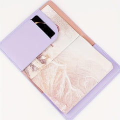 Purple Travel Passport Holder Accessory