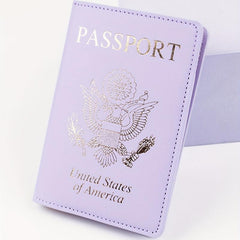 Purple Travel Passport Holder Accessory