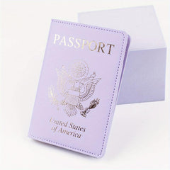 Purple Travel Passport Holder Accessory