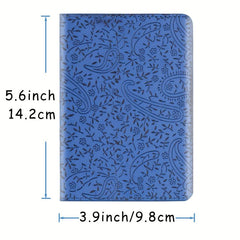 Lavender Pattern Passport Holder - Slim Travel Wallet