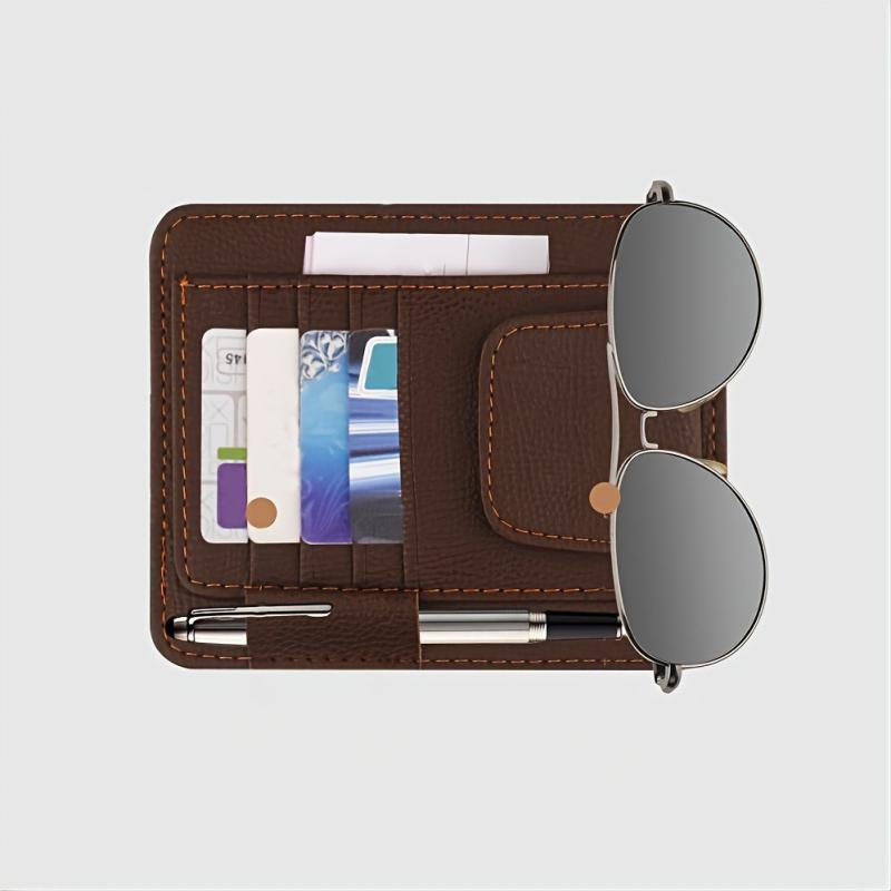 Car Sun Visor Organizer Universal Auto Eyeglasses Holder Clip