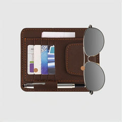 Car Sun Visor Organizer Universal Auto Eyeglasses Holder Clip