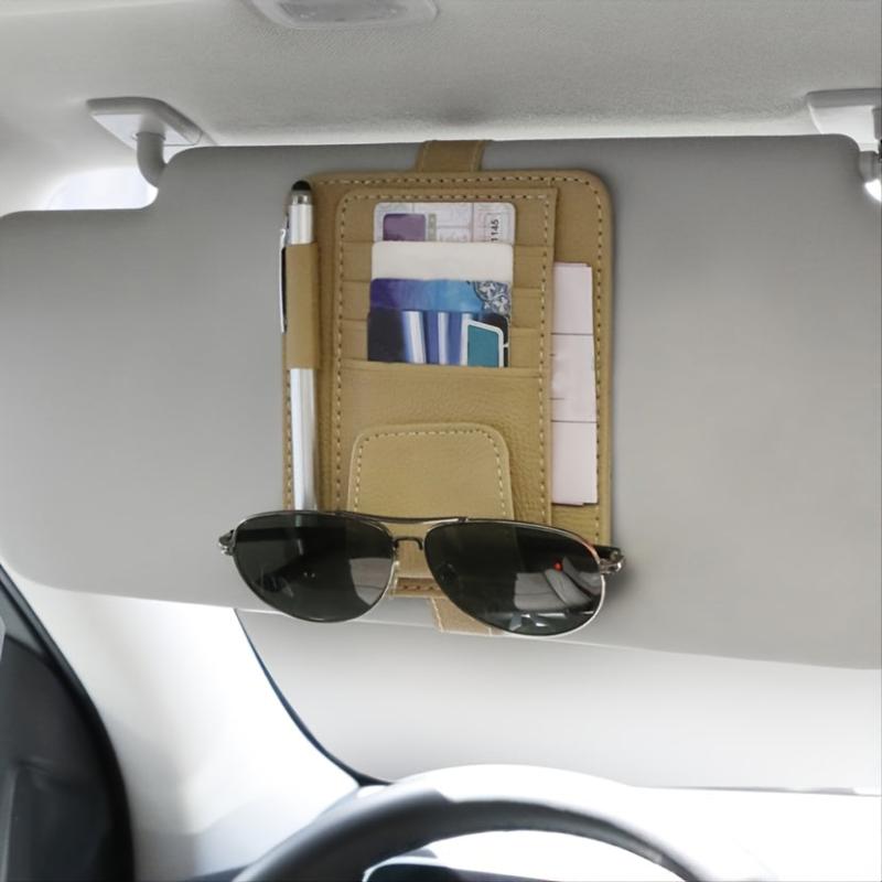 Car Sun Visor Organizer Universal Auto Eyeglasses Holder Clip