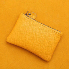 Large Capacity PU Leather Lychee Pattern Coin Purse Mini Zipper Coin Purse