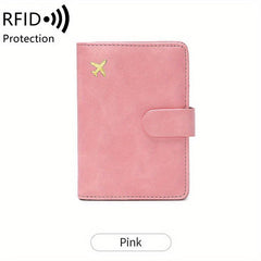 RFID Anti Theft Brush Wallet Short Protective Photo Bag