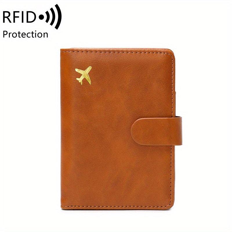 RFID Blocking PU Leather Passport Holder