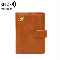RFID Blocking PU Leather Passport Holder