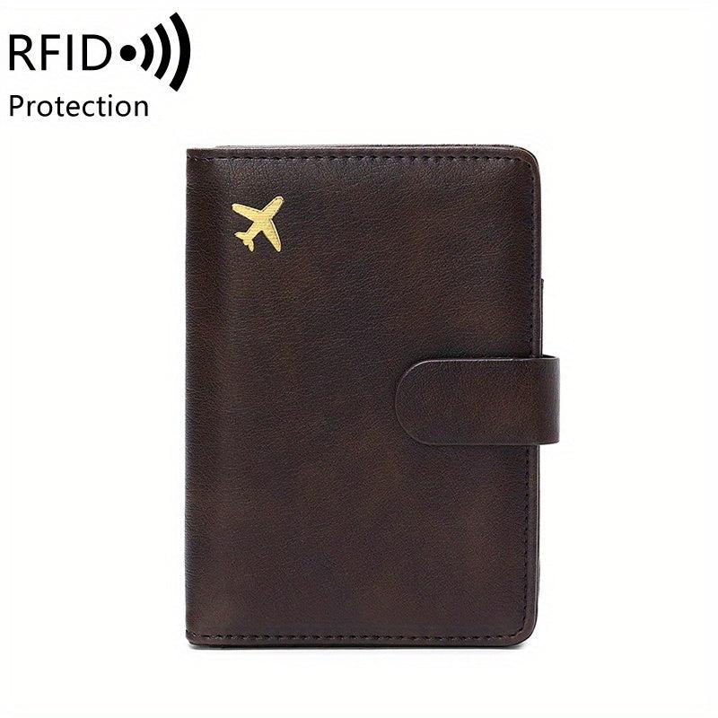 RFID Blocking PU Leather Passport Holder