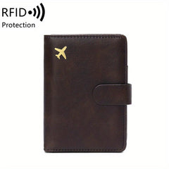 RFID Blocking PU Leather Passport Holder