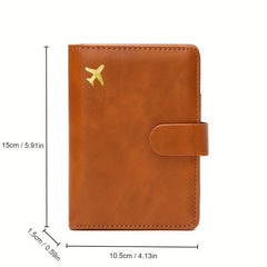 RFID Blocking PU Leather Passport Holder