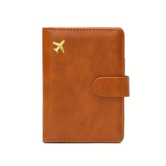 RFID Blocking PU Leather Passport Holder