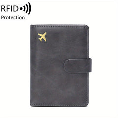 RFID Blocking PU Leather Passport Holder