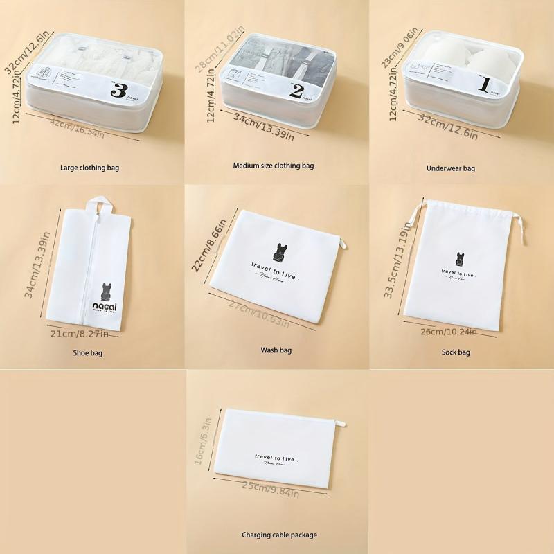 Travel Storage Bag Set Luggage Clothing Finishing Bag Portable Underwear Shoes