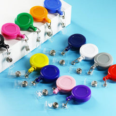 Round Shape Clip with Plastic Strap Traffic Card Holder