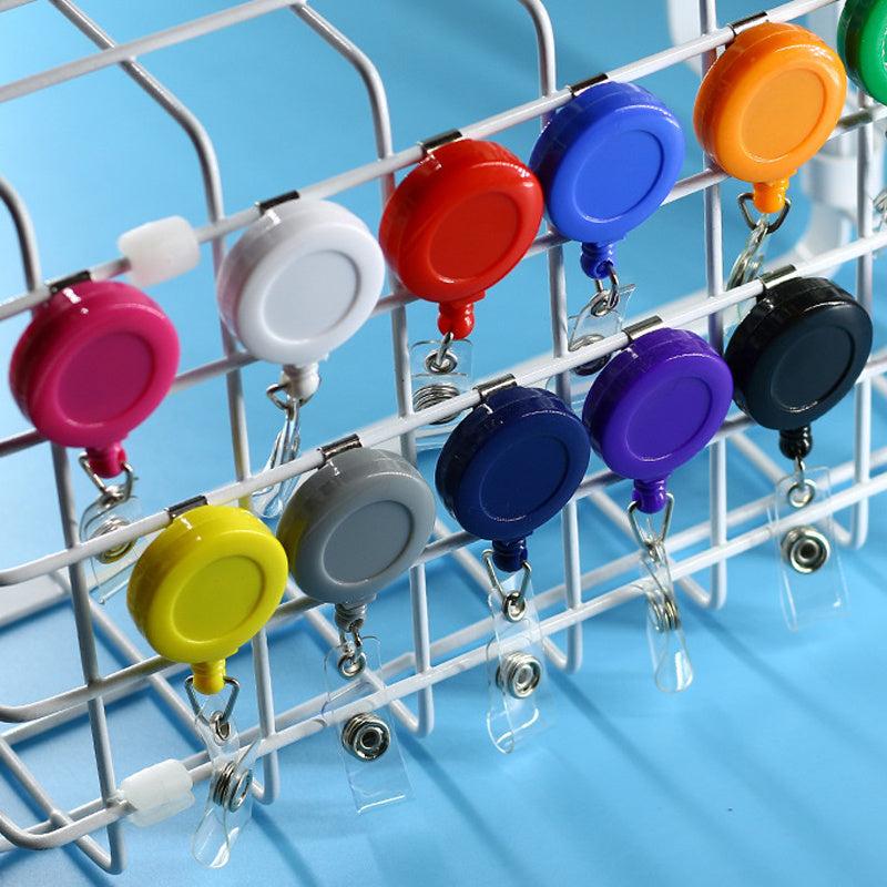 Round Shape Clip with Plastic Strap Traffic Card Holder