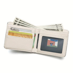 Men's Canvas Short Wallet Casual Pocket Thin Money Card Licence Bag