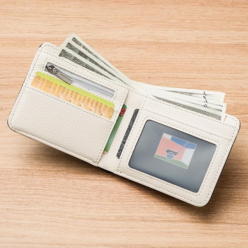 Men's Canvas Short Wallet Casual Pocket Thin Money Card Licence Bag