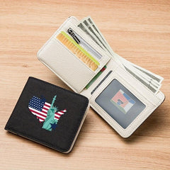 Men's Canvas Short Wallet Casual Pocket Thin Money Card Licence Bag