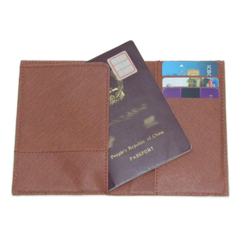 Cat And Dog Long Neck PU Passport Bag Student Printed