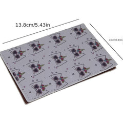 Cat And Dog Long Neck PU Passport Bag Student Printed