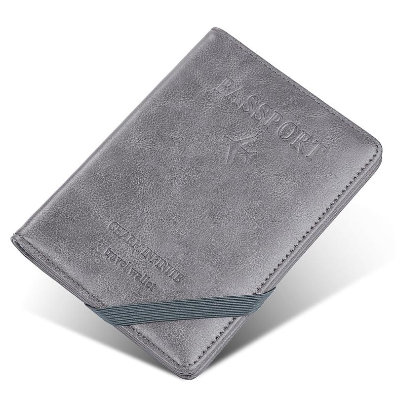 RFID Blocking Passport Case Travel Wallet PU Leather