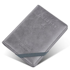 RFID Blocking Passport Case Travel Wallet PU Leather