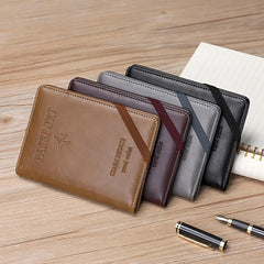 RFID Blocking Passport Case Travel Wallet PU Leather