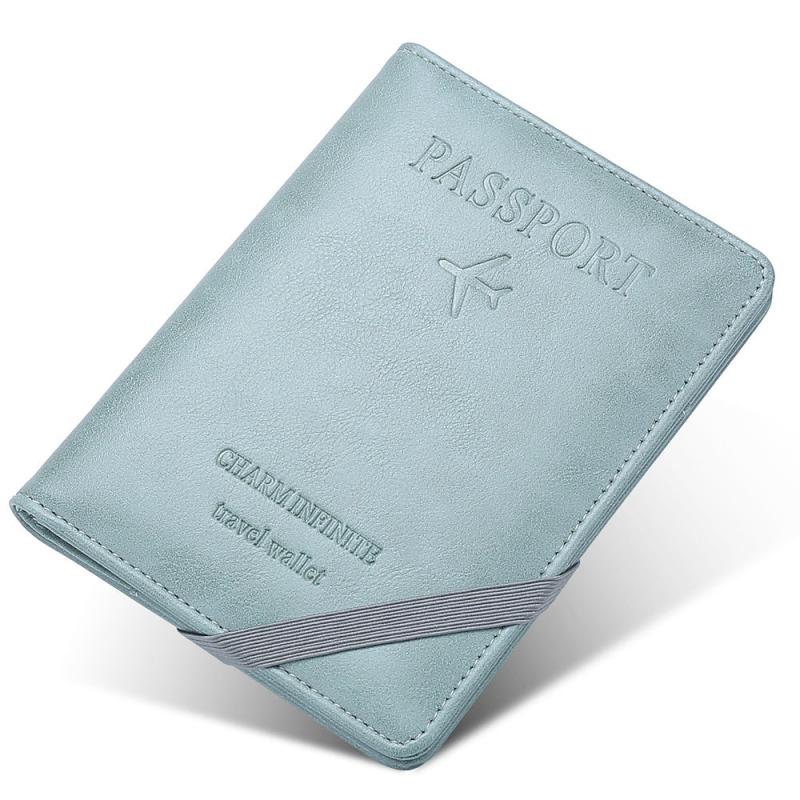 RFID Blocking Passport Case Travel Wallet PU Leather