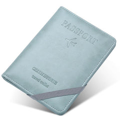 RFID Blocking Passport Case Travel Wallet PU Leather