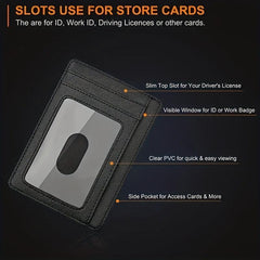 Slim RFID Blocking Card Holder Wallet for Travel Work