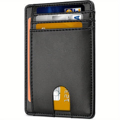 Slim RFID Blocking Card Holder Wallet for Travel Work