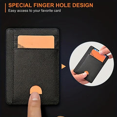 Slim RFID Blocking Card Holder Wallet for Travel Work