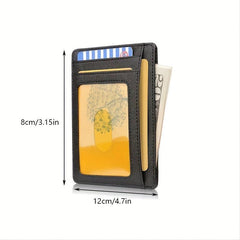 Slim RFID Blocking Card Holder Wallet for Travel Work