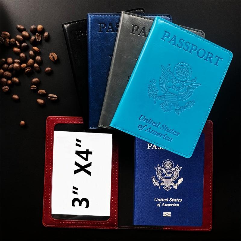 Unisex PU Leather Passport And Vaccine Card Holder