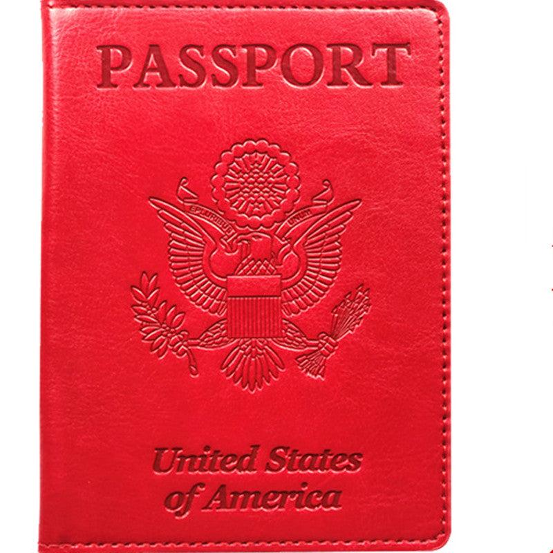Unisex PU Leather Passport And Vaccine Card Holder
