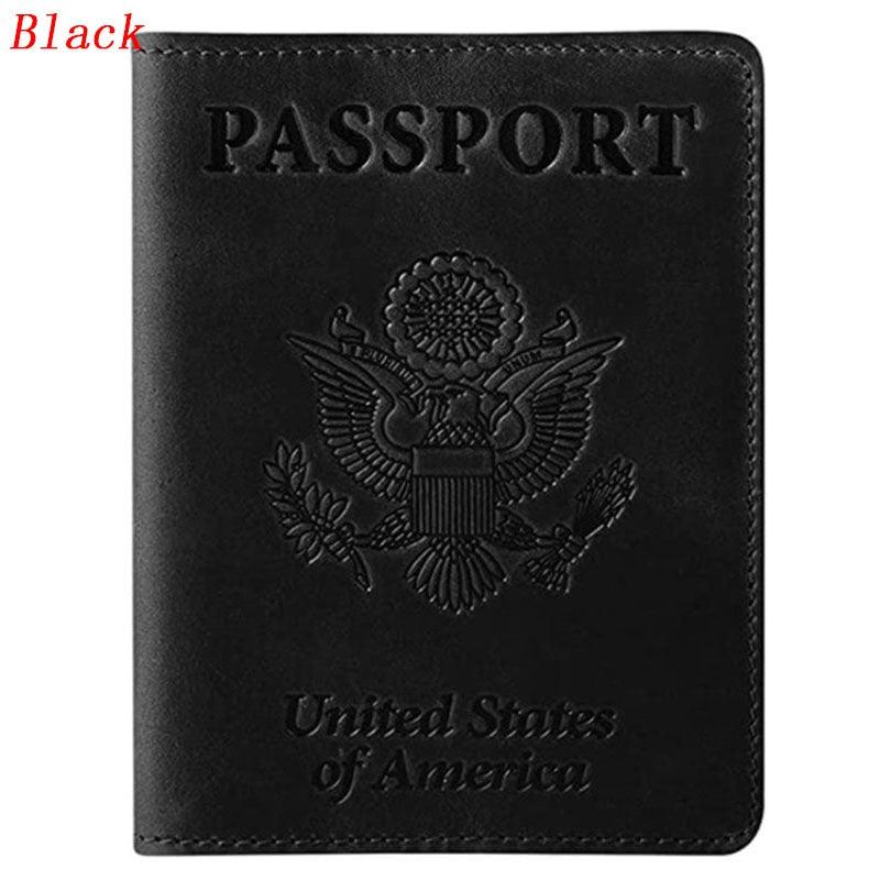 Unisex PU Leather Passport And Vaccine Card Holder