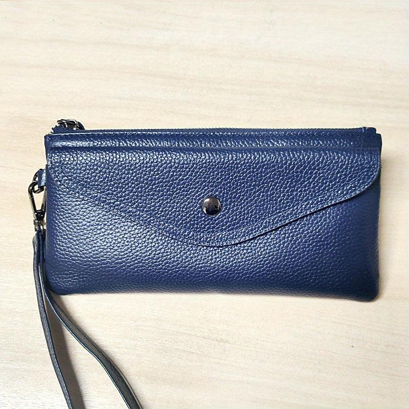 Solid Minimalist Long Wallet Classic Clutch Purse