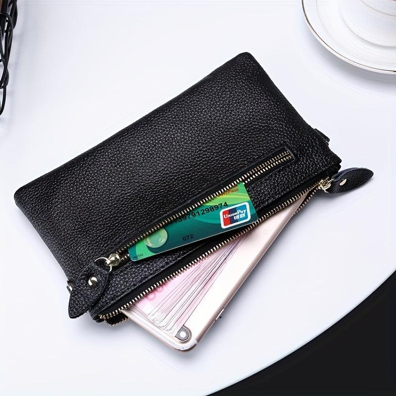Solid Minimalist Long Wallet Classic Clutch Purse