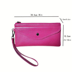 Solid Minimalist Long Wallet Classic Clutch Purse