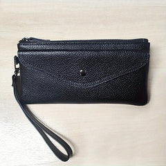 Solid Minimalist Long Wallet Classic Clutch Purse