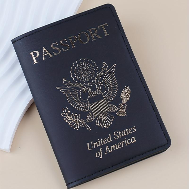 Embossed Pattern Passport Holder Credit Card Case