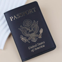 Embossed Pattern Passport Holder Credit Card Case